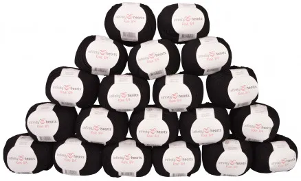 Infinity Hearts Rose 8/4 Garnpaket Unicolor 01 Svart - 20 st - Infinity Hearts Rose 8/4 Garnpaket Unicolor 01 Svart - 20 st